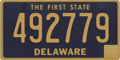 DE license plate 492779