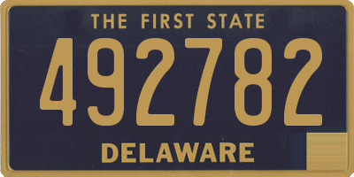 DE license plate 492782