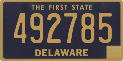 DE license plate 492785