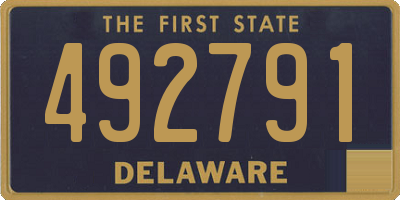DE license plate 492791