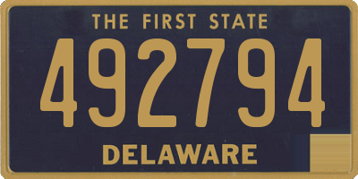 DE license plate 492794