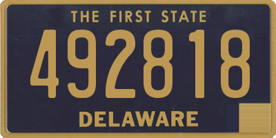 DE license plate 492818