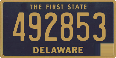 DE license plate 492853