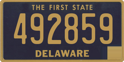 DE license plate 492859