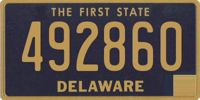 DE license plate 492860