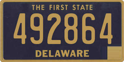 DE license plate 492864