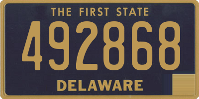 DE license plate 492868