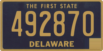 DE license plate 492870
