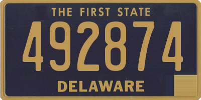 DE license plate 492874