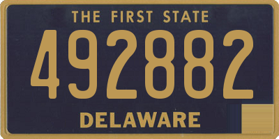 DE license plate 492882