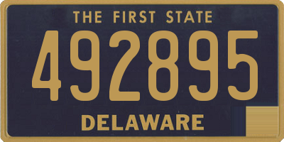 DE license plate 492895