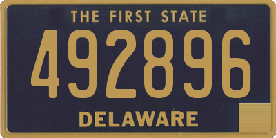 DE license plate 492896