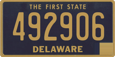DE license plate 492906