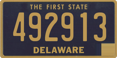 DE license plate 492913