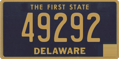 DE license plate 49292