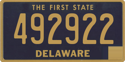 DE license plate 492922