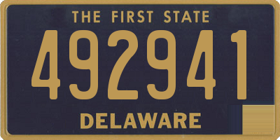 DE license plate 492941