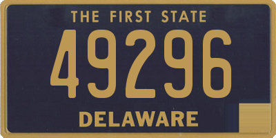 DE license plate 49296