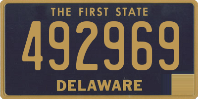 DE license plate 492969