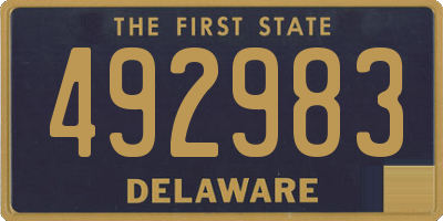 DE license plate 492983