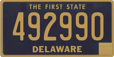 DE license plate 492990