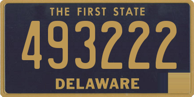 DE license plate 493222