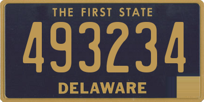 DE license plate 493234