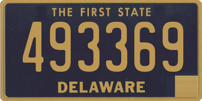 DE license plate 493369