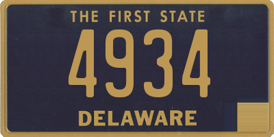 DE license plate 4934