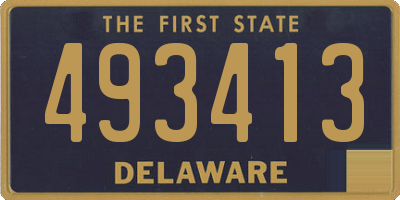 DE license plate 493413