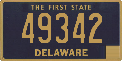DE license plate 49342
