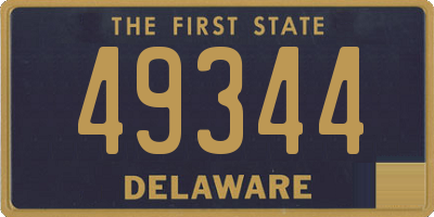 DE license plate 49344
