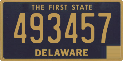 DE license plate 493457