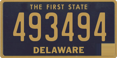 DE license plate 493494