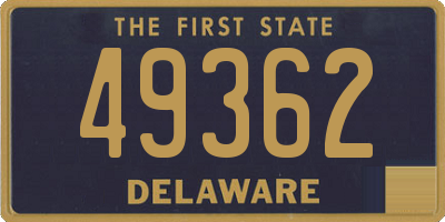 DE license plate 49362
