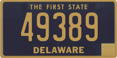 DE license plate 49389