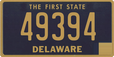DE license plate 49394