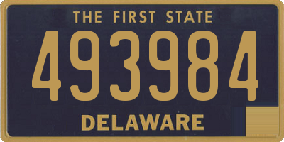 DE license plate 493984