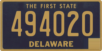 DE license plate 494020
