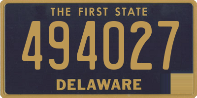 DE license plate 494027