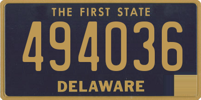 DE license plate 494036