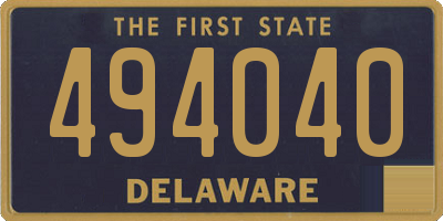 DE license plate 494040