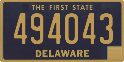 DE license plate 494043