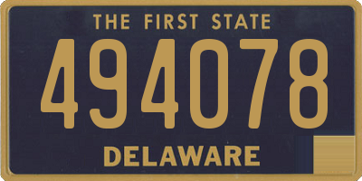 DE license plate 494078