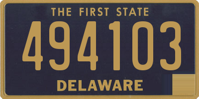 DE license plate 494103