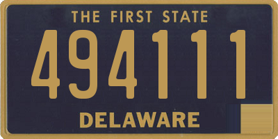 DE license plate 494111