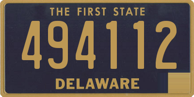 DE license plate 494112