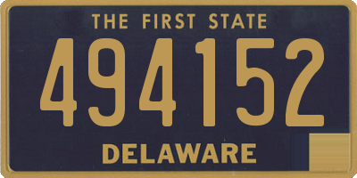 DE license plate 494152