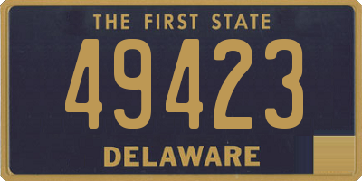 DE license plate 49423