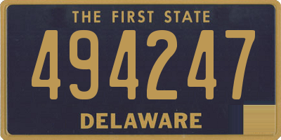 DE license plate 494247